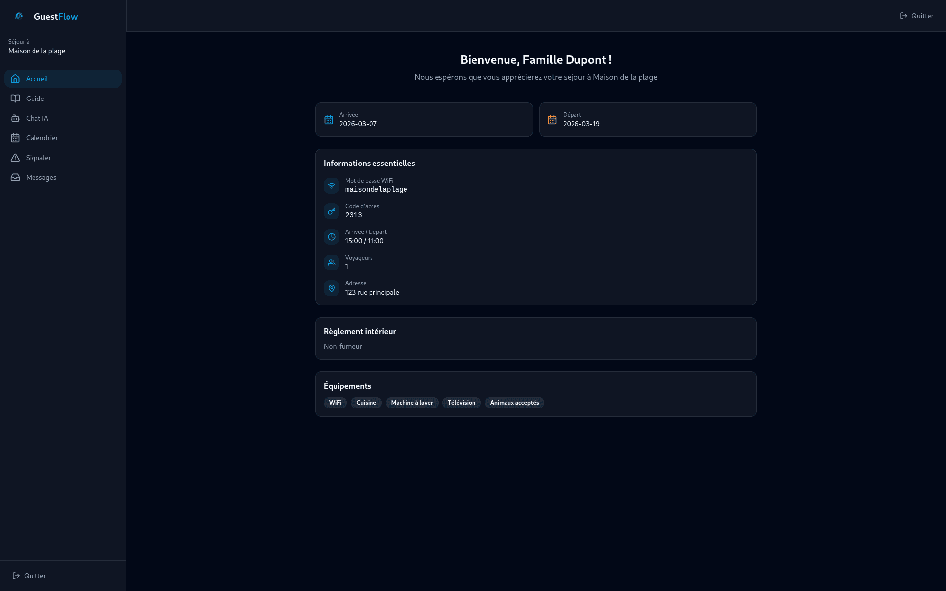 Portail voyageur sans compte