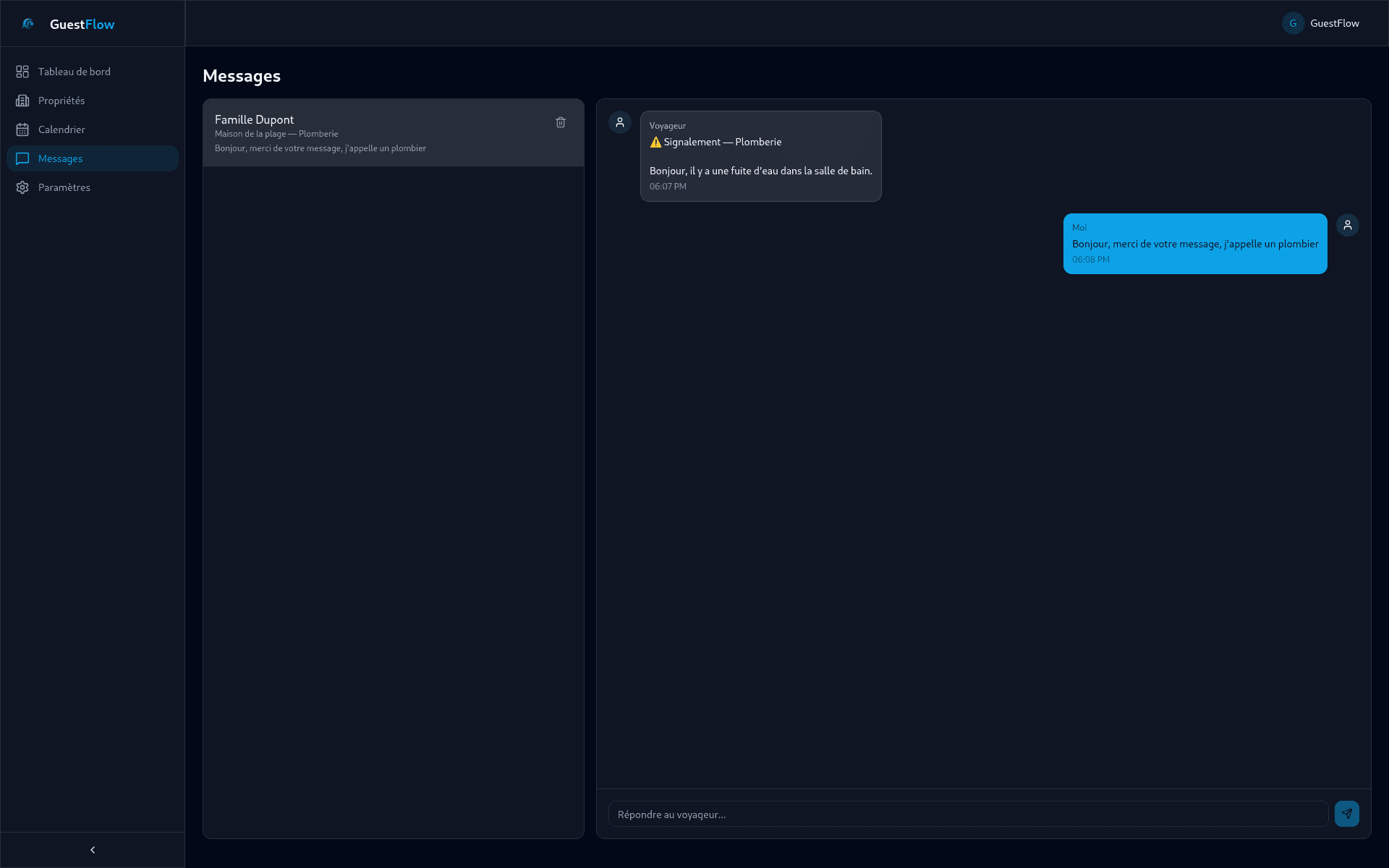 Messagerie temps réel