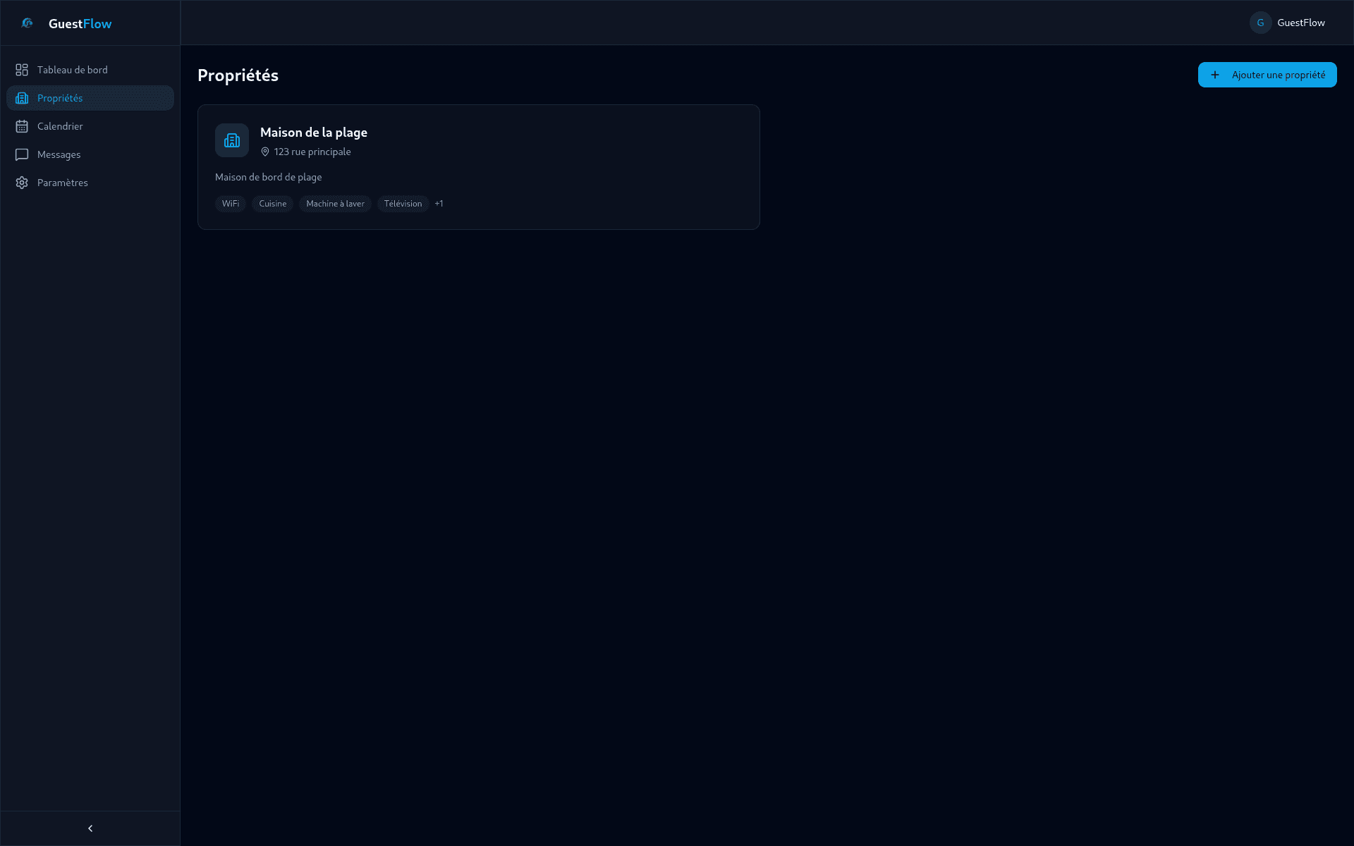 Gestion des propriétés